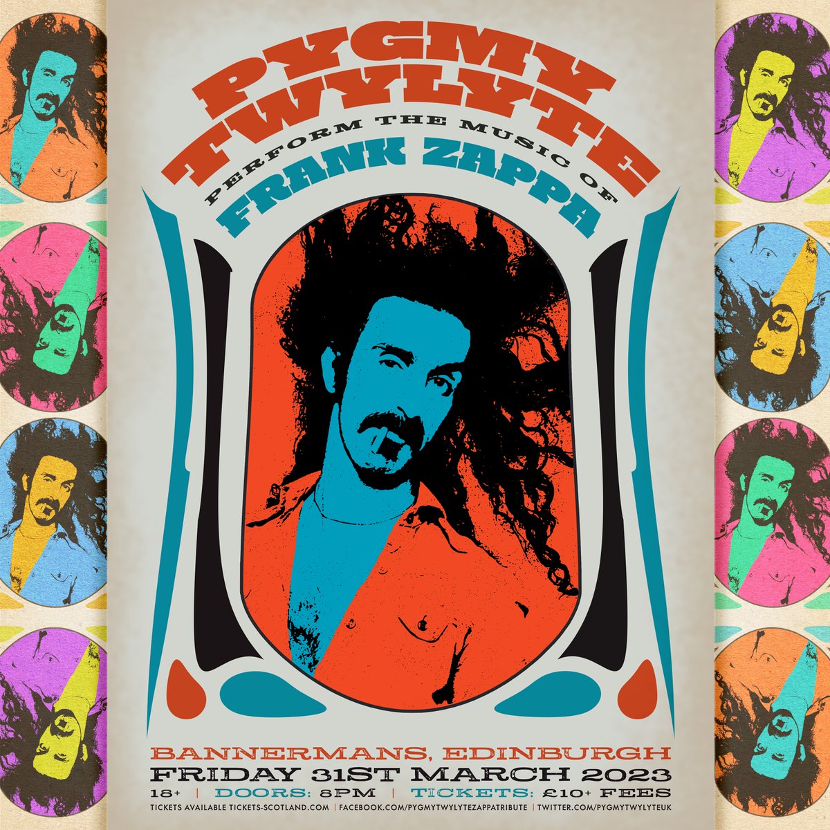 pygmytwylyteuk's tweet photo. @BannermansBar next Friday, tickets @ticketsscotland 
#zappa #fz #frankzappa #bannermans #Edinburgh #livemusic https://t.co/6crpwYAvJ0