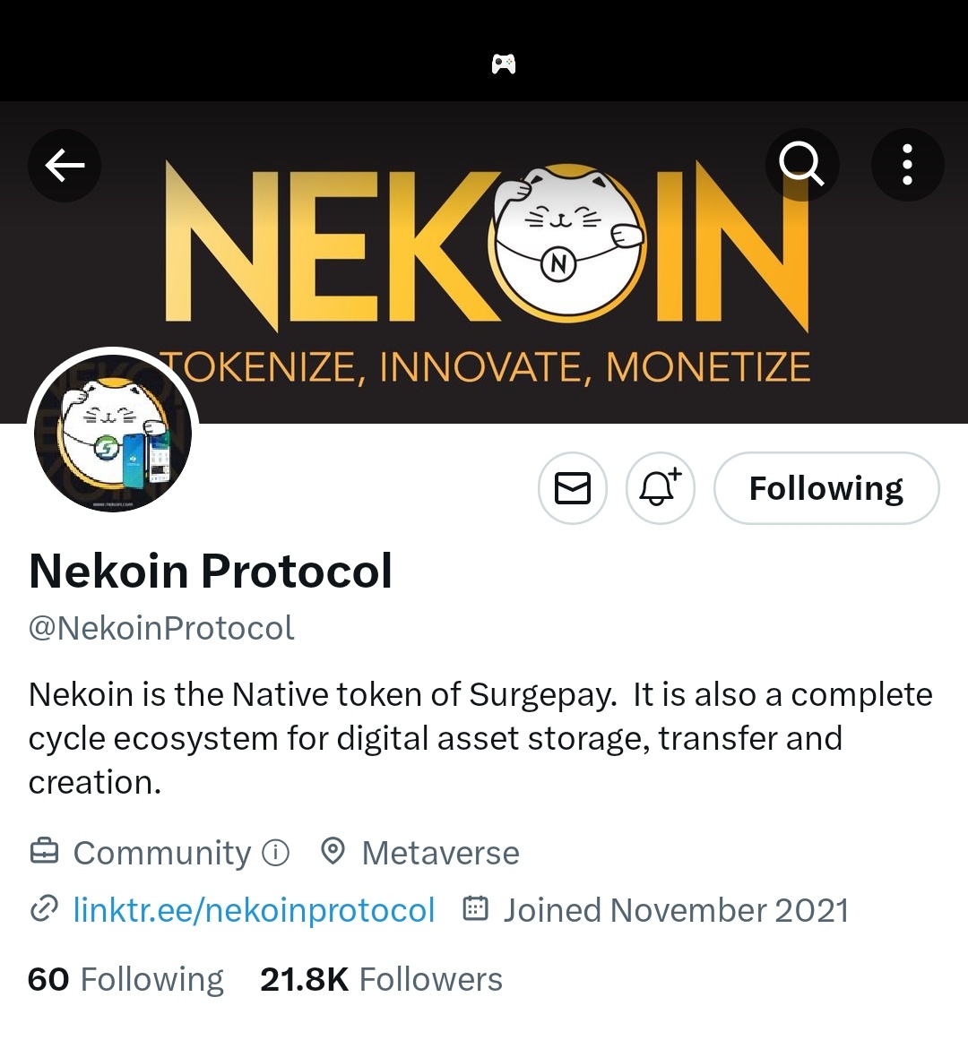 LatinaNft's tweet photo. @blockchainnph @NekoinProtocol Followed their twitter as well https://t.co/nzcu9YYHdu