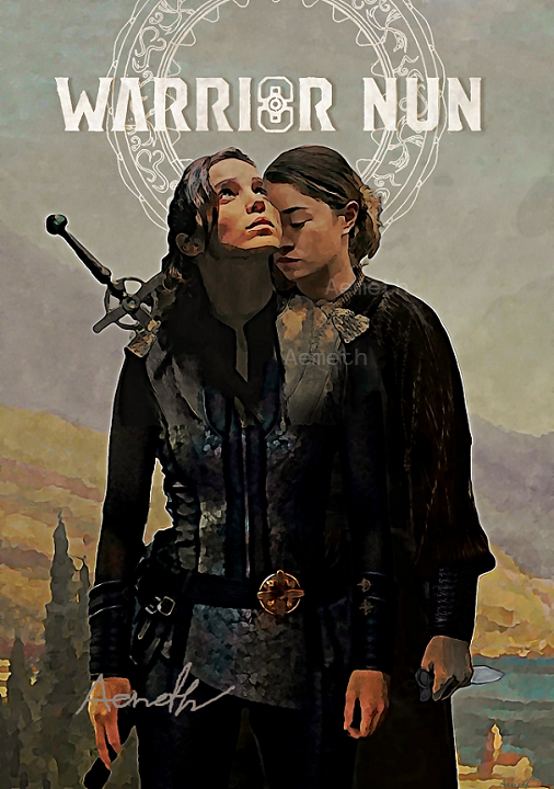 aemeth2's tweet photo. This is my imagined poster for Season 3 of #WarriorNun - I like to think it would entail Ava becoming a heavenly being and Beatrice fighting to keep her on Earth. Let me know what you think :)
#SaveWarriorNun #Avatrice #posterdesign https://t.co/xuMi3N4d2F