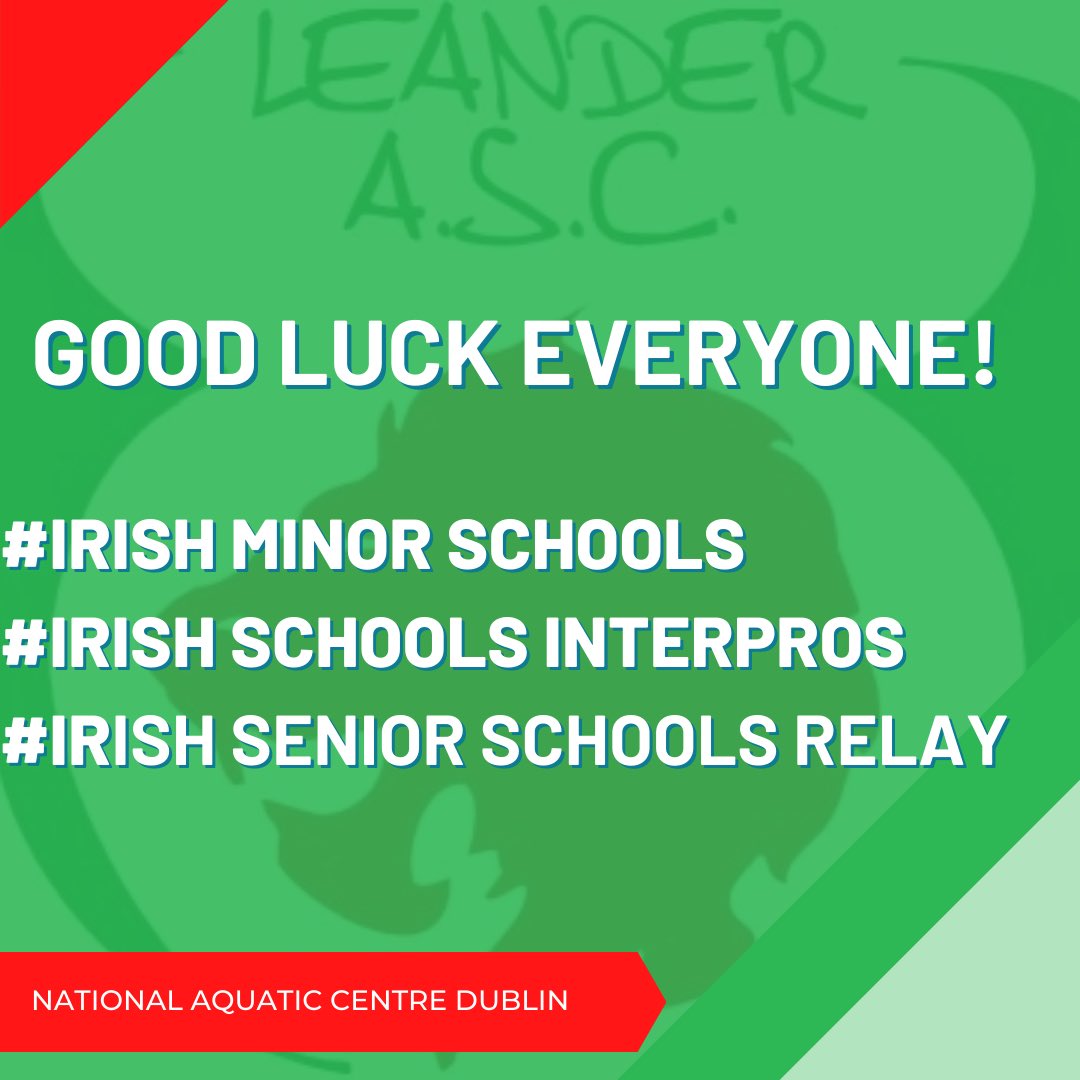 All action this weekend is in the <a href="/nacdublin/">NAC</a> <a href="/SwimUlster/">Swim Ulster</a> <a href="/swimireland/">Swim Ireland</a> Good luck to Caolan &amp; Cara at #IrishMinorSchools Lily, Holly, Eve #IrishSchoolsInterpros &amp; Jan #IrishSeniorSchoolsRelay 💪🏊‍♀️🏊🏻‍♂️