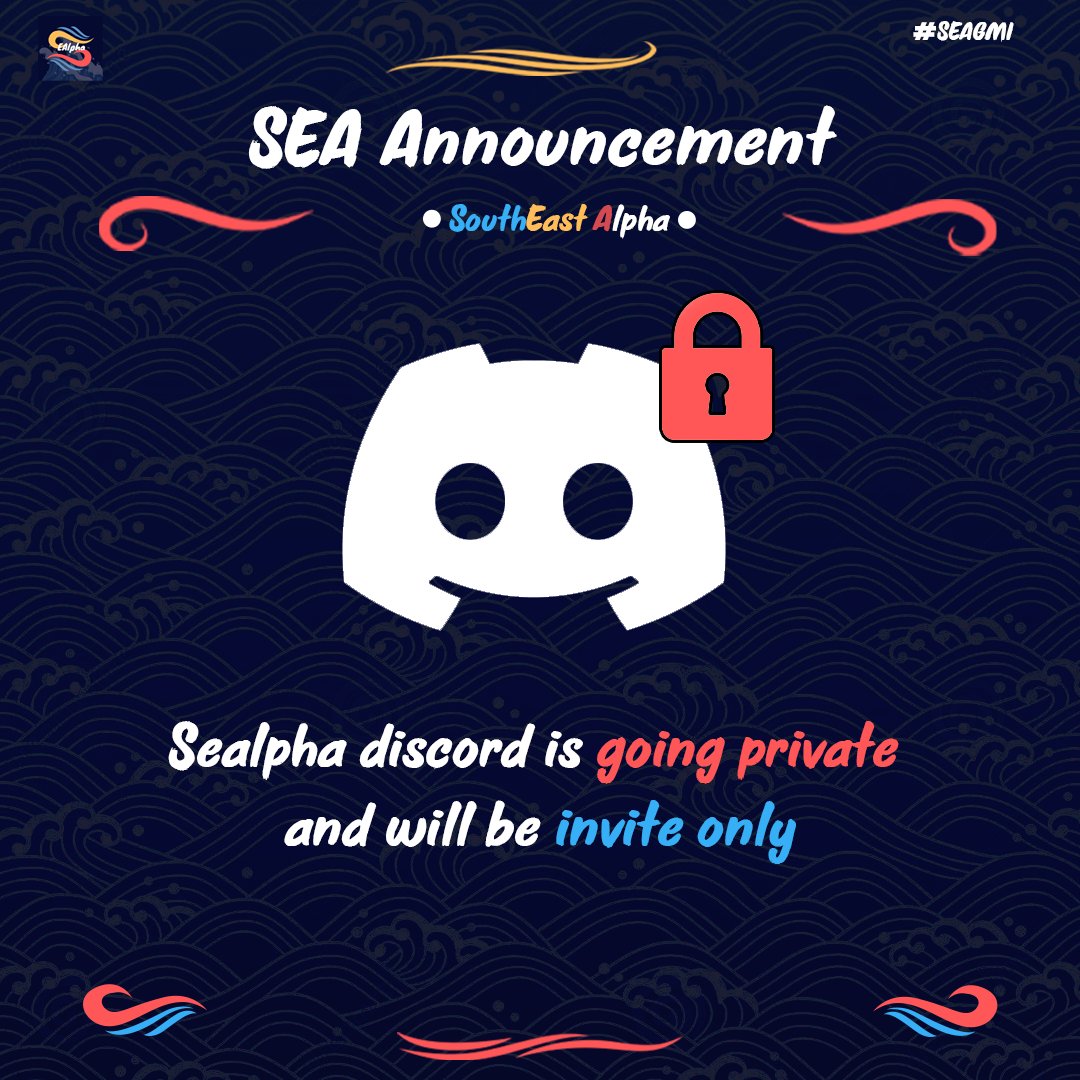 SEAlpha - Invite only🔒

We want to ensure we provide as much value as possible to deserving members.🤝

#SEAGMI🌊