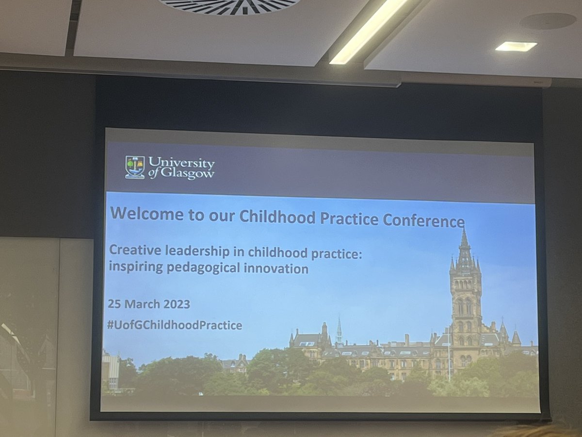 At the Childhood Practice Conference in Glasgow with #UniversityofGlasgow Great turn out and fantastic speakers xx #childhood #childhoodpractice #creativeleadership #UofGChildhoodPractice #UofG
