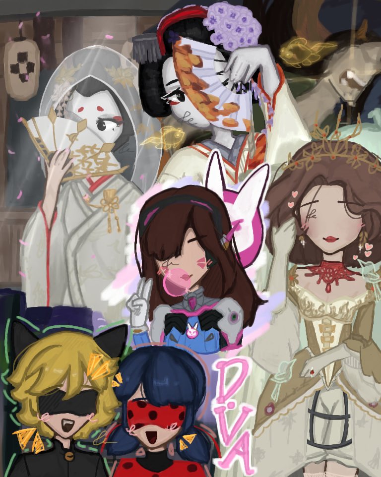 rioviee's tweet photo. Gift for my dear friend 💖

#第五人格イラスト #IdentityVイラスト #第五人格 #identity_v #identityv #idv  #identityvedit #identityvfanart #idvBloodqueen #Bloodqueen #identityvgiesha  #ladybug #ladybugedit #ladybugfanart #adrien #dva #dvafanart #Overwatch https://t.co/UTeIbDiTXa