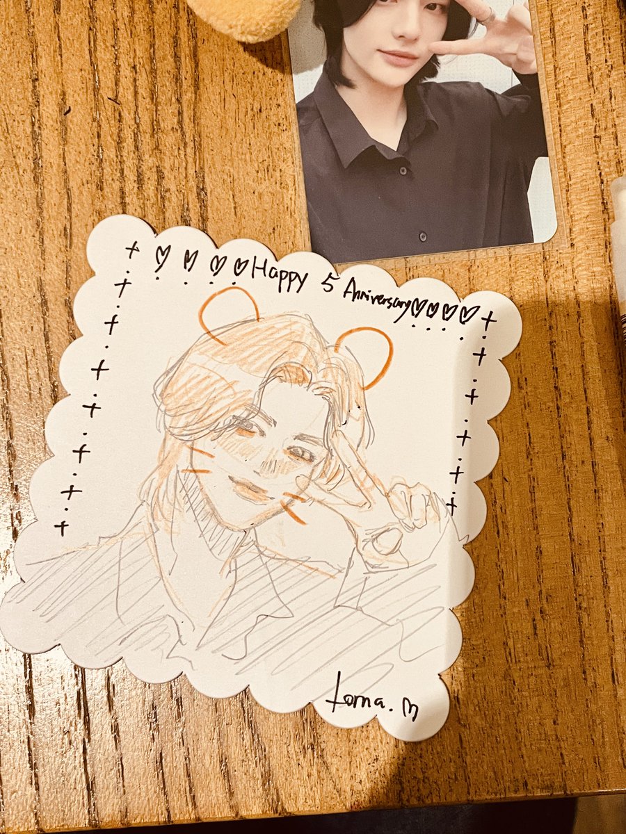 在周年应援cafe送给bestay们的小画!!拍了一些😘好久没在纸上画了,今天画了个爽✨✨ 