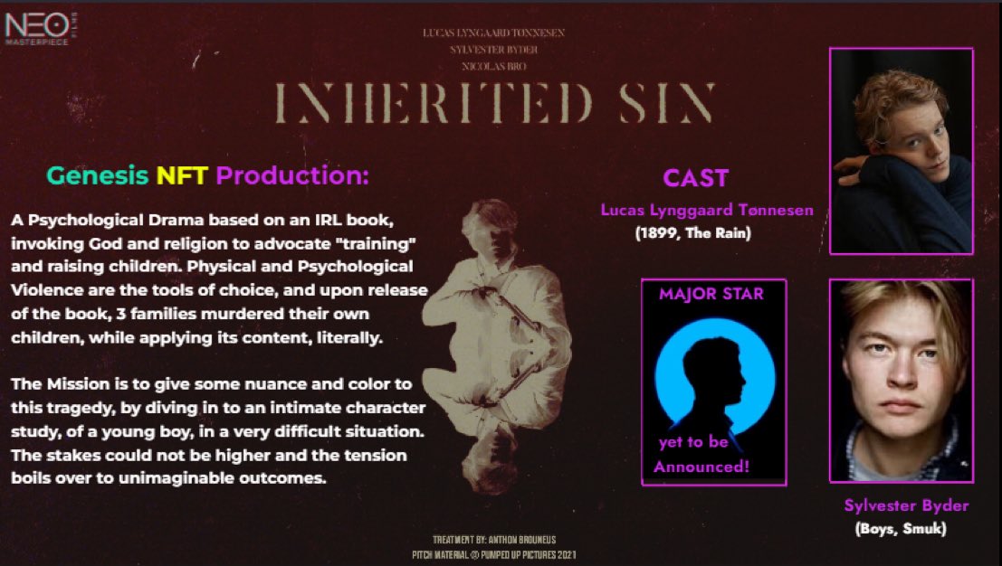 ItsExade's tweet photo. Are you dream to be involved in film making ? This is your chance with @NeoFilmsNFT 

The NEO Genesis NFT is attached to production of the movie INHERITED SIN

Mint Date: March 28  
Mint Price: 0.04ETH  
Collection Size: 2700

#web3 #film3 #art https://t.co/x2Pfdx0q88