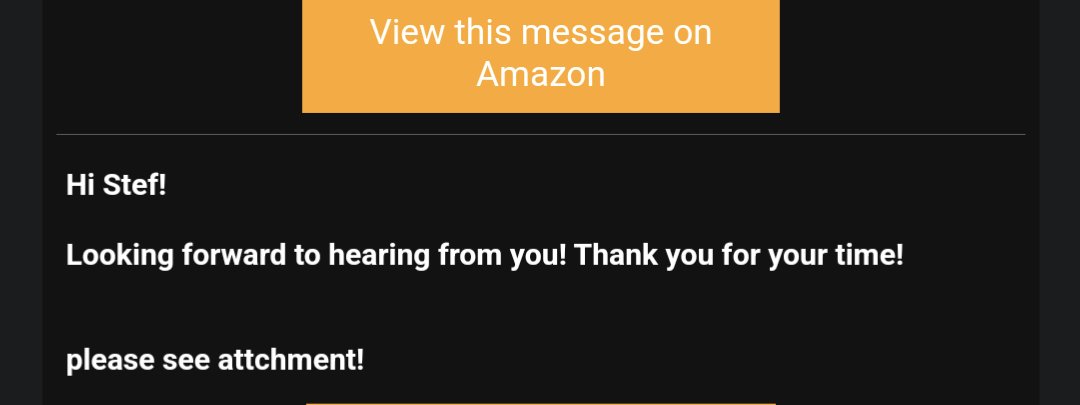 Thebevinsclan's tweet image. Great email to wake up to this morning! A positive reply from an Amazon seller I pitched to provide contact info about working together. Going to reach out now via their contact info provided and pitch for #ugc 🤩
#ugccommunity #amazonugc #UGCcreator #ugcpitch