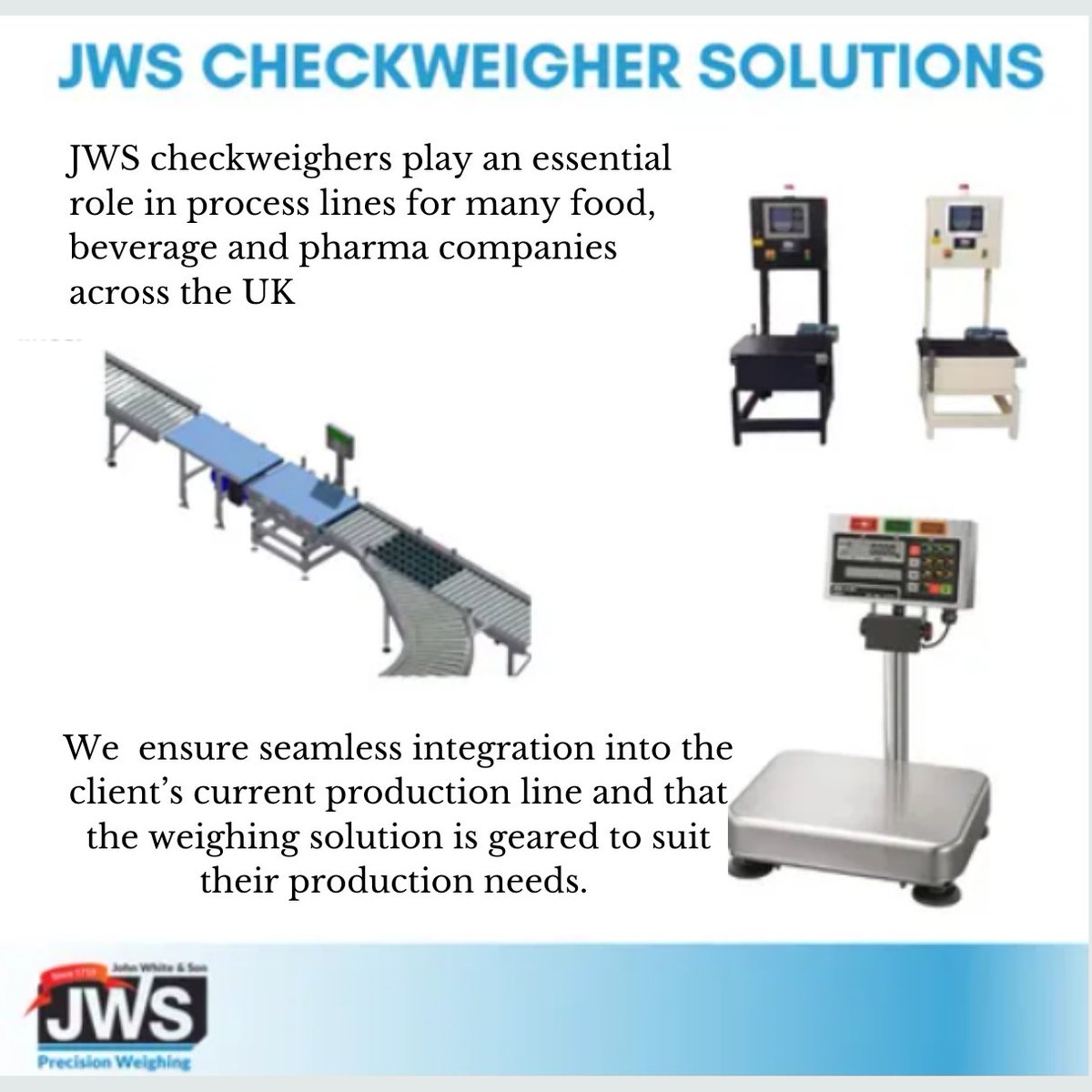 JWS ensures seamless integration into the client’s current production line with weighing solutions geared to suit their specific production needs. Learn more at johnwhiteandson.com/weighing-produ…

#checkweighers #bottling #foodproduction #beverages #pharma  #production #productionline #JWS