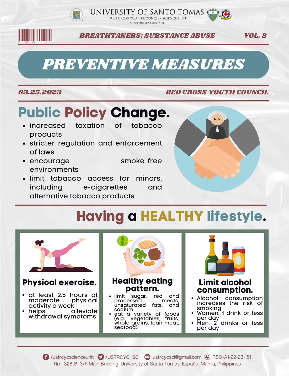USTRCYC_SCI's tweet photo. 💬 As the saying goes, prevention 😷 is better than cure! 🏥

In RCYC, your health is our topmost priority. To keep our body 🧍🏻 in its optimal health, what preventive measures can we take to keep ourselves away from cigarettes🚬? Well, we got the answers just for you. 🫵 https://t.co/CmO2ocPFbT