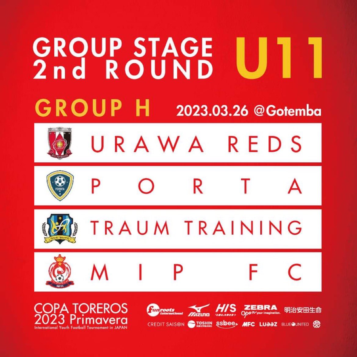 funrootsacademy's tweet photo. ・
COPA TOREROS U11 ���日が終了しました。

選手の皆さん、チーム関係者の皆様、お疲れ様でした。
⁡
初日の結果を踏まえ、明日の対戦組み合わせが決定致しました‼️
⁡
明日も各ピッチで白熱した試合が観られるのが楽しみです！

#copatoreros #copatore #コパトレーロス #コパトレ #サッカー大会 https://t.co/lhMQIc2iYV