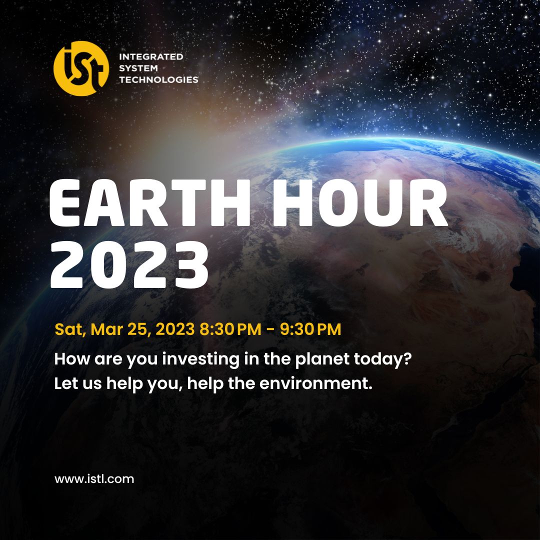 istlimited's tweet photo. We're supporting Earth Hour 2023 🌍

Read more about Earth Hour here: https://t.co/247HXG7Sfc

3 things IST are doing:

👉 We help clients reduce their energy usage and carbon footprint.
👉 We are a carbon-neutral company.
👉 11,000Wh of solar panel energy generated so far. https://t.co/wNofrwTiTD