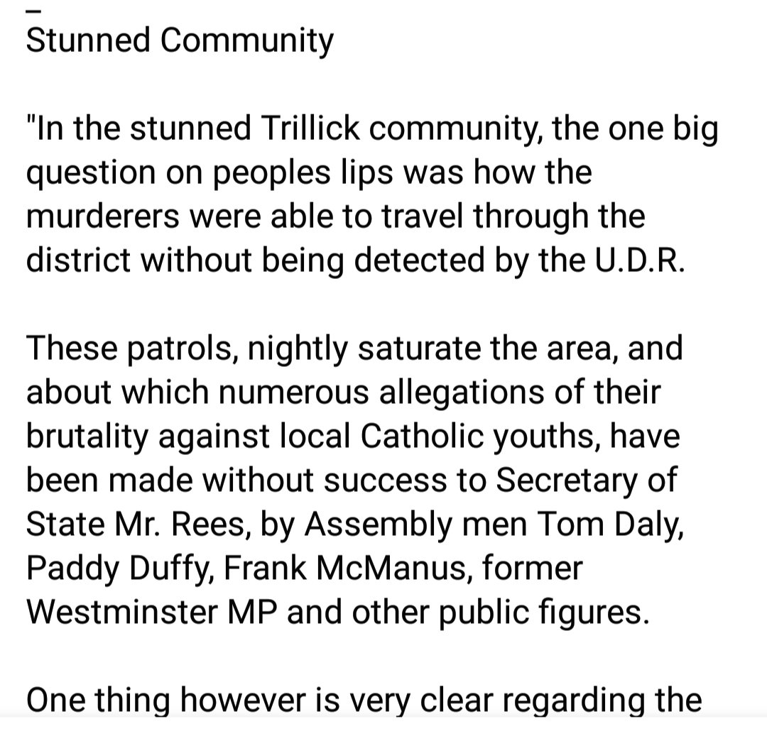 paddyjkelly's tweet image. &quot;Journalism is the first rough draft of history&quot; - Phillip L Graham

Excerpts from daily log by reporter Sean Hughes of Tyrone Democrat newspaper who reported extensively from Trillick in July 1974 following Cllr. Patsy Kelly&apos;s (my father) abduction.

#NeverGivingUp #TimeForTruth