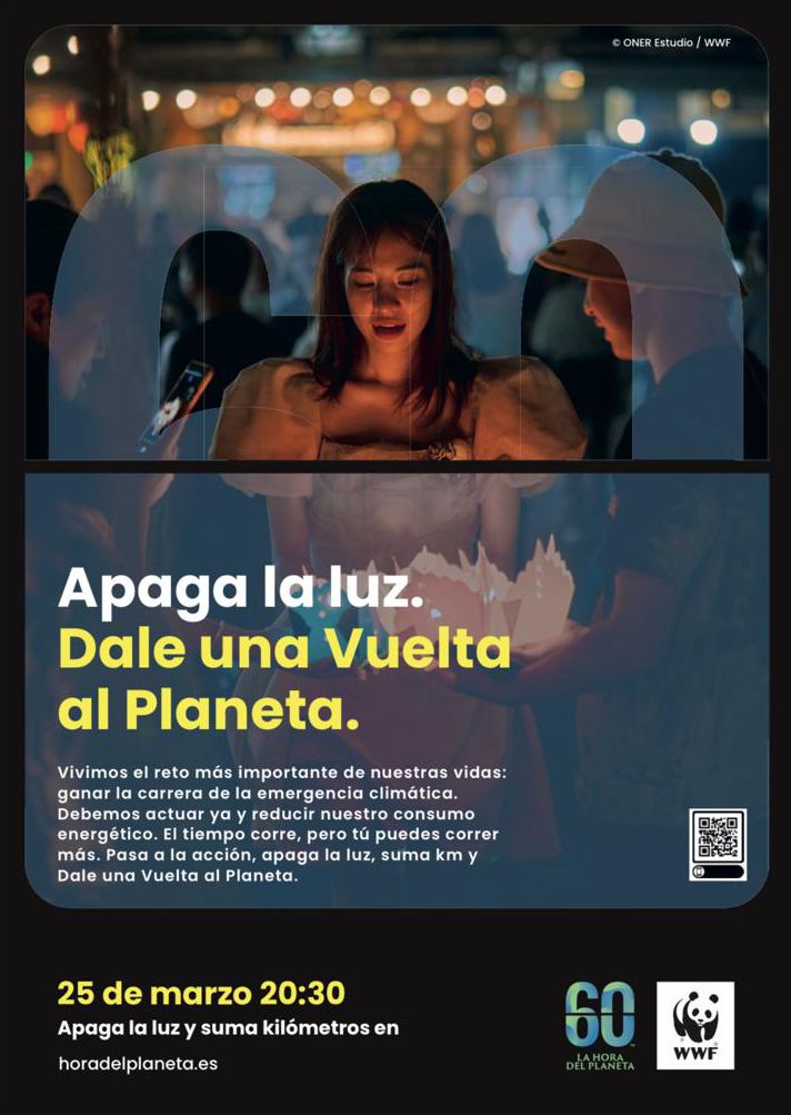 Un año más nos sumamos a la inciativa de <a href="/WWF/">WWF</a> 🐼#LaHoradelPlaneta 🌍 .Con el sencillo gesto de apagar la luz 💡podemos llamar la atención sobre el problema del #CambioClimático.

👉 ow.ly/C6rJ50NreYr
