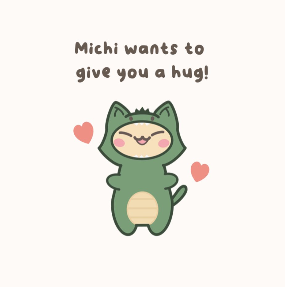 miokitty_'s tweet photo. Michi wants to send hugs to anyone who needs it today! Remember you're not alone, and you're loved ❤️ #support https://t.co/eeuq0Nj3eC
