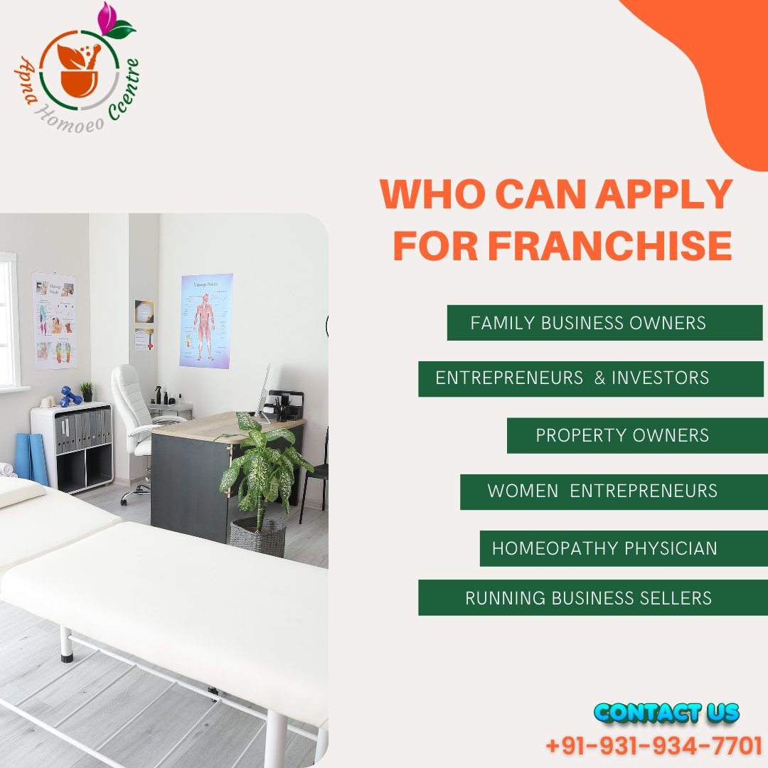 ApnaHomoeo's tweet photo. Who can apply for franchise 

- Family Business Owners 
- Entrepreneurs &amp; Investors 
- Property Owners 
- Women Entrepreneurs 
- Homeopathy Physician 
- Running Business Sellers 

#apnahomoeoccentre #apnahomoeocentre #Drabhaytiwari #HomeopathyBusiness #NaturalHealing https://t.co/hHcnT53ZKV