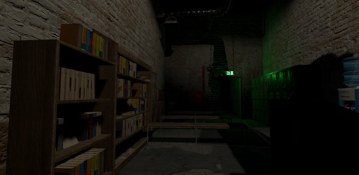 I'm reviewing all my rooms to add props, decorations, tell stories through environement... ✍️

Here, infirmary and library📚

Soon, showers...👀

#screenshotsaturday #gamedev #indiedev #horror #madewithunity #silenthill #ResidentEvil #urbex #CrimeStory