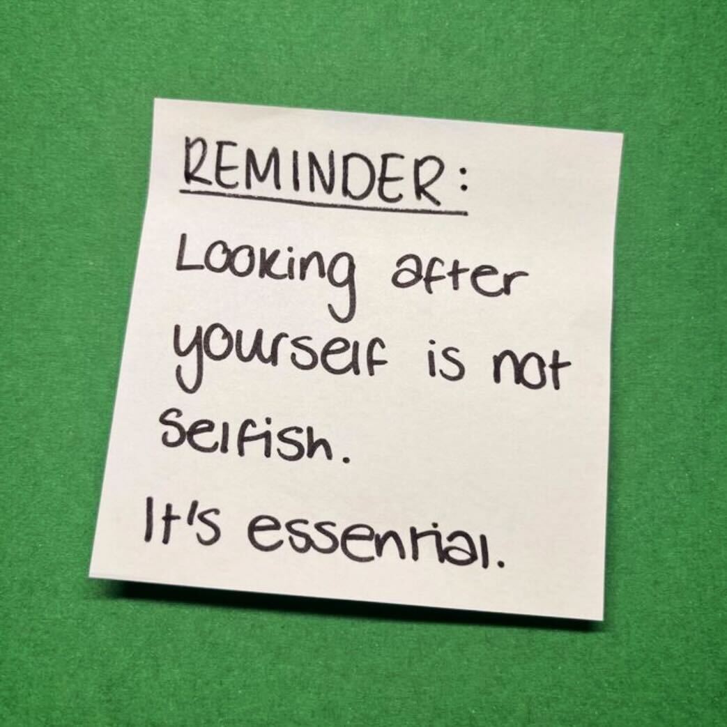 Whether it's taking part in your favourite hobby, setting boundaries, or journaling, make time for yourself this weekend 💚