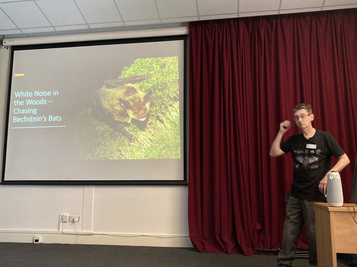 _BCT_'s tweet photo. Up next we have Paul Kennedy from Somerset Bay Group talking about โWhite noise in the woods - chasing Bechsteinโs batsโ #swbatconf https://t.co/5Dpyi8rHtp