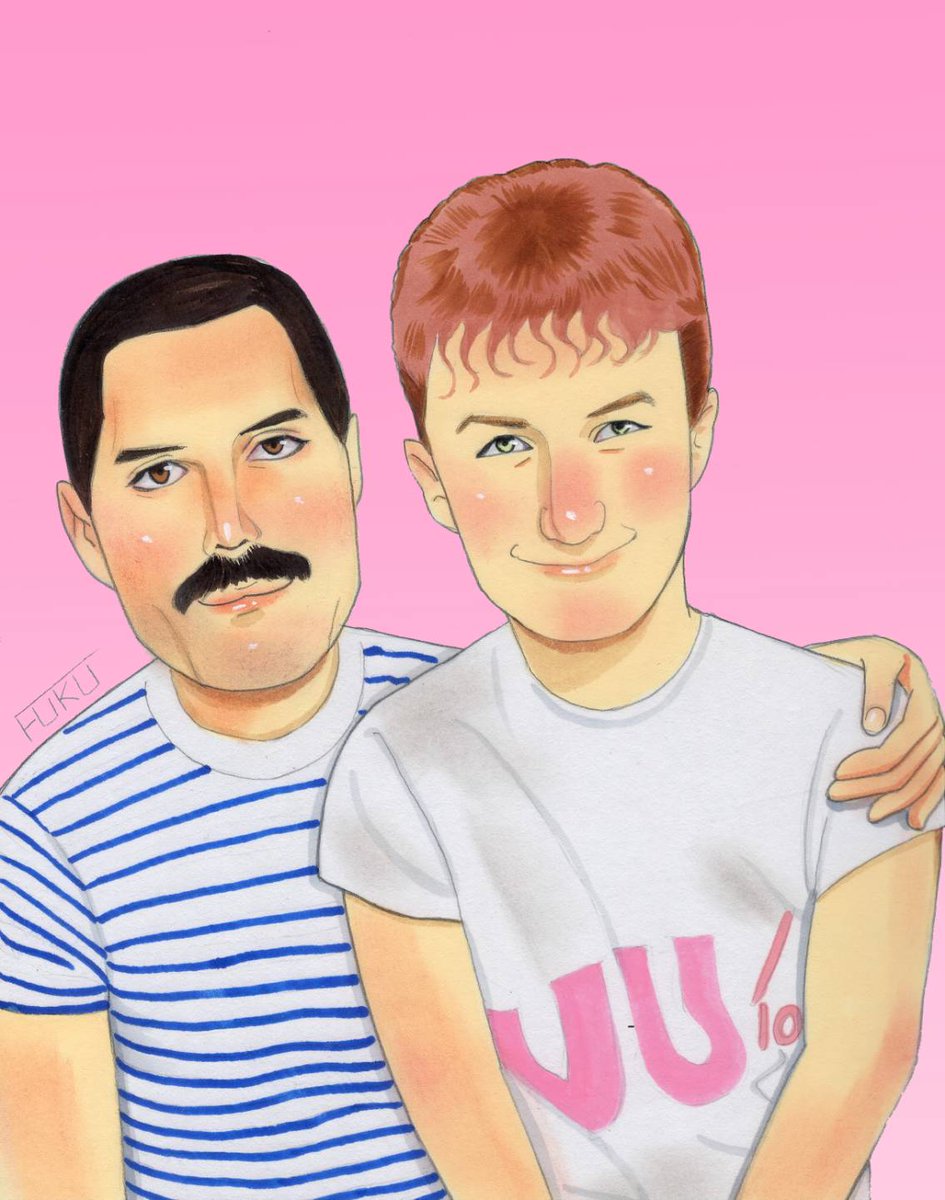 今日のお絵描きです✍️🎨
仲良きことは美しきかな🥰✨
#Queen