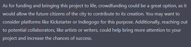HalTheJester's tweet photo. #GPT4 Is Golden.
Not Even Mind-Reading. Beyond.
Just... How did you know?
My Brother In Asimov. Am Speechless.
#Paperless #MMOVRPG #TheCityOfMadness #Halflaugh #Mediarisa #Mezzasmorfia #VR #AI #OpenAI #MMO #FutureOfGaming #MMORPG #Crowdfunfing #TheCityBelongsToTheCitizens #4Ever https://t.co/Q0NaOeufmM