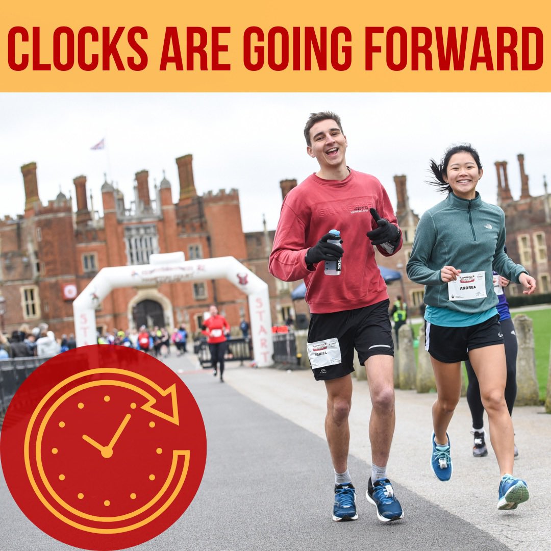 ⏰CLOCKS ARE GOING FORWARD⏰

Don’t forget to check your clocks are set correctly and we will see you runners at the start line! 🥇