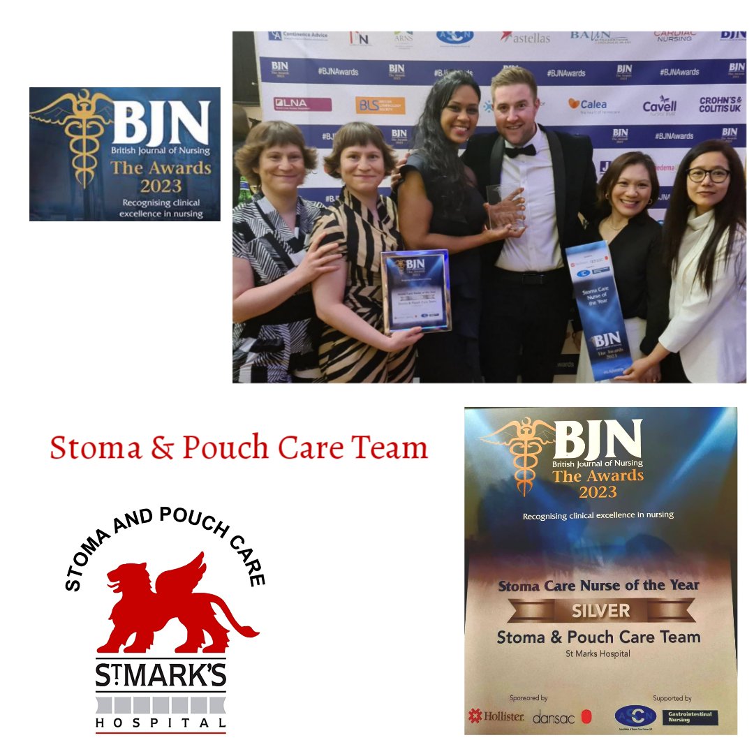 #bjnawards 🥈 Stoma & Pouch Team of the year 🦁 ❤️ @BowelsOfStMarks @StMarksHospital @iasupport @ColostomyUK @PouchRed #WeAreStMarks @ASCNUK #stomaawareness @LNWH_NHS