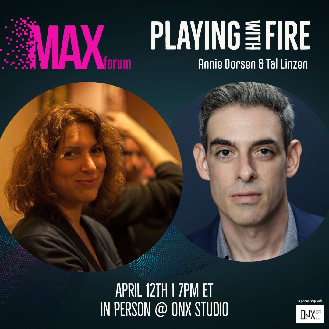 Media Art Xploration (@mediaartx) on Twitter photo eventbrite.com/e/maxforum-pla…
MAXforum Spring Series - first up: @AnnieDorsen and <a href="/tallinzen/">Tal Linzen</a> discuss working and tussling with generative AI - are we Playing With Fire?
April 12th | 7PM @ ONX Studio
#maxforum #artisttalk #generativeai #theaterdirector #datascientist #linguist eventbrite.com/e/maxforum-pla…
MAXforum Spring Series - first up: @AnnieDorsen and <a href="/tallinzen/">Tal Linzen</a> discuss working and tussling with generative AI - are we Playing With Fire?
April 12th | 7PM @ ONX Studio
#maxforum #artisttalk #generativeai #theaterdirector #datascientist #linguist
