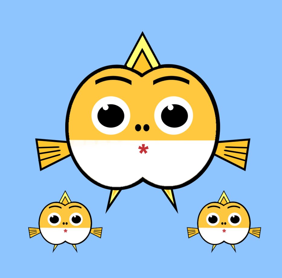 ButtyandAssoc's tweet image. Hello Butty Shark! Do do doo! #butty #butt #butterfish #houseofbutterfish #babyshark #dododooo #yellow #popart #art #creative #anime #characterdesign #shark #funkopop #sanrio #nft