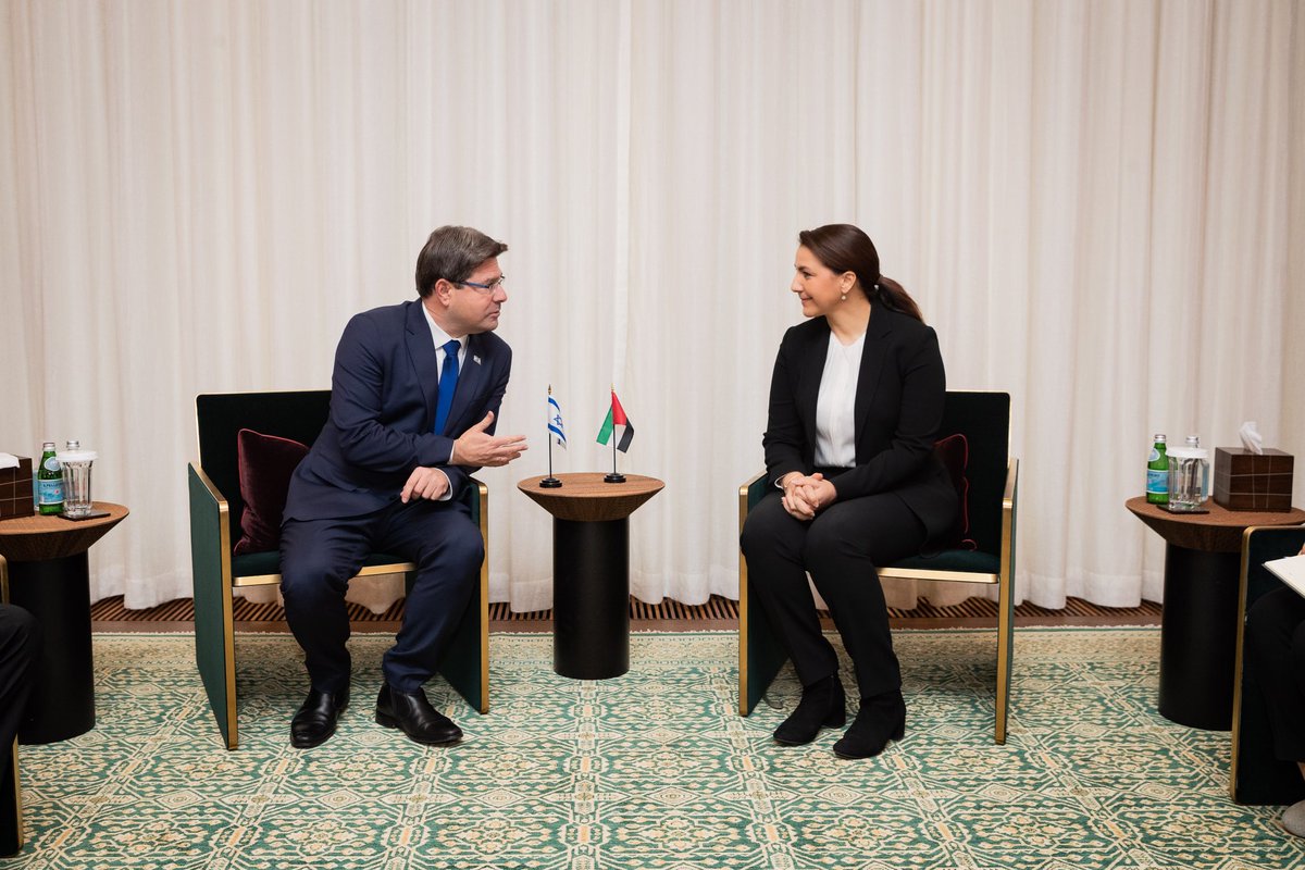 mariammalmheiri's tweet image. I met with Ofir Akunis. Minister of Innovation, Science and Technology of Israel on the sidelines of #UN2023WaterConference to discuss bilateral relations between our countries and exchanged best practices in various areas.