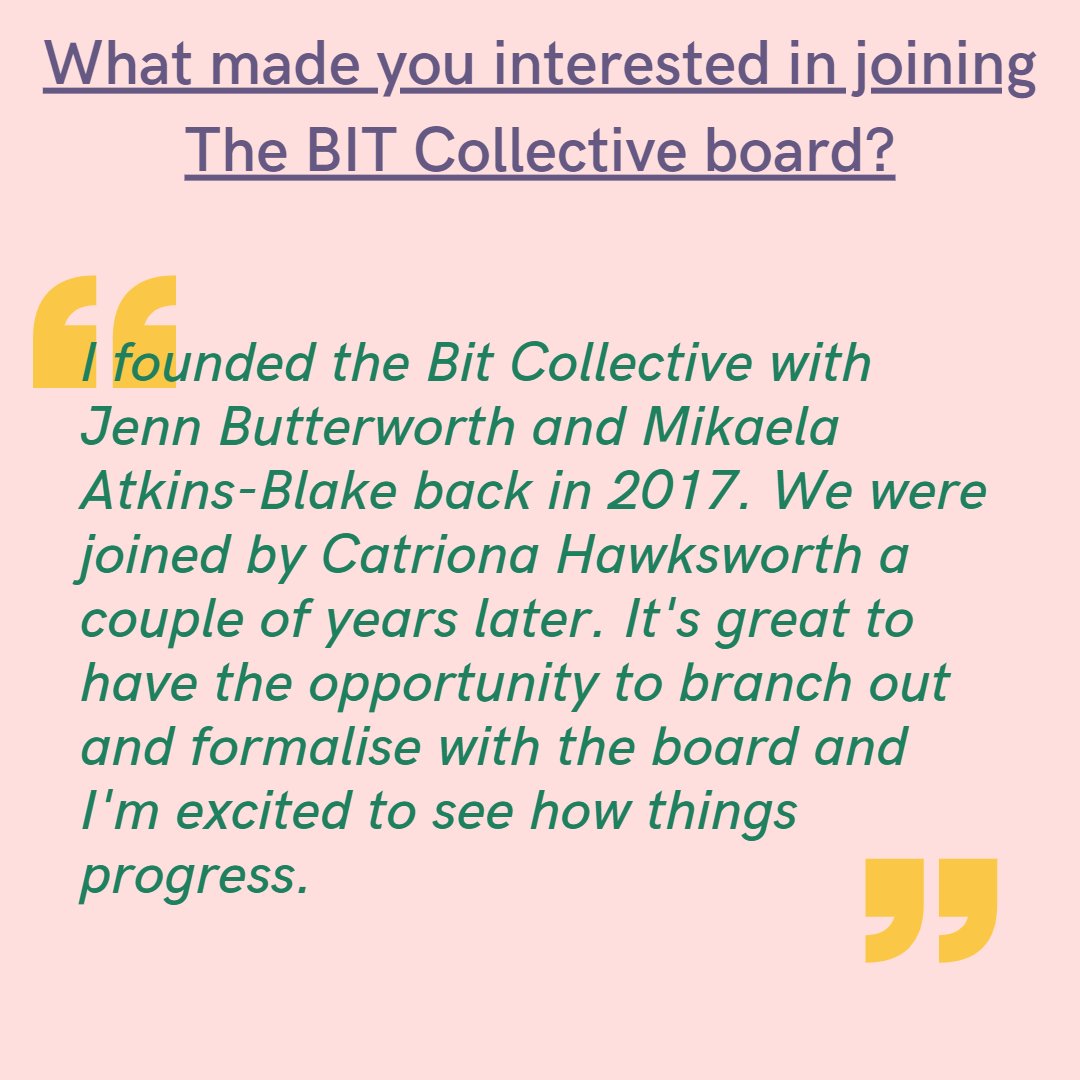 Introducing co-chair, @rachel_newton_! 

Rachel is one of The BIT Collective's founding members, and will be co-chairing our new board of trustees with Catriona Hawksworth and <a href="/jennbutterworth/">Jenn Butterworth</a>. 

[Alt text: Rachel sitting with her arm over her electric harp.]