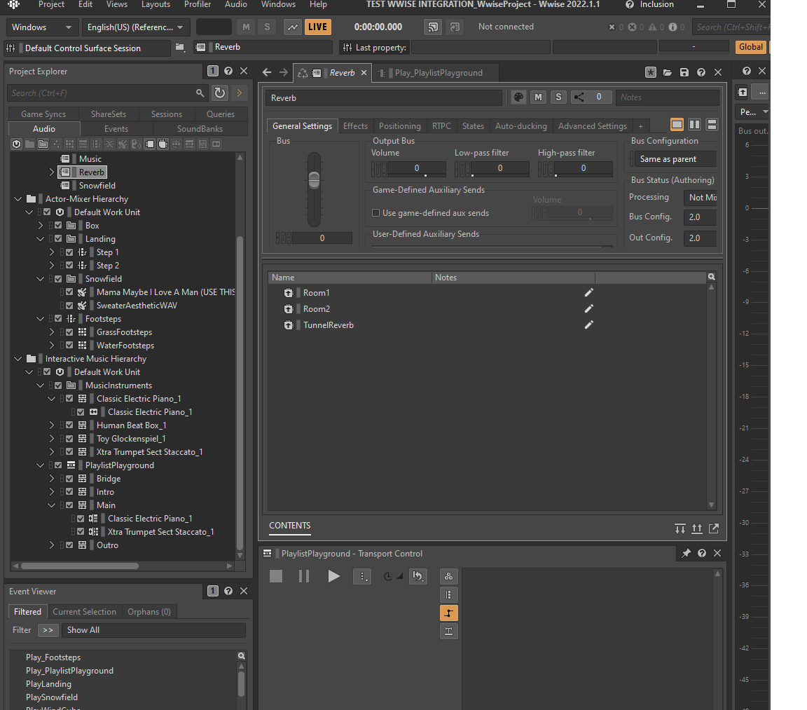 Doing some new Wwise stuff today. Love this nifty little tool! #gamedev #screenshotsaturday #GameAudio