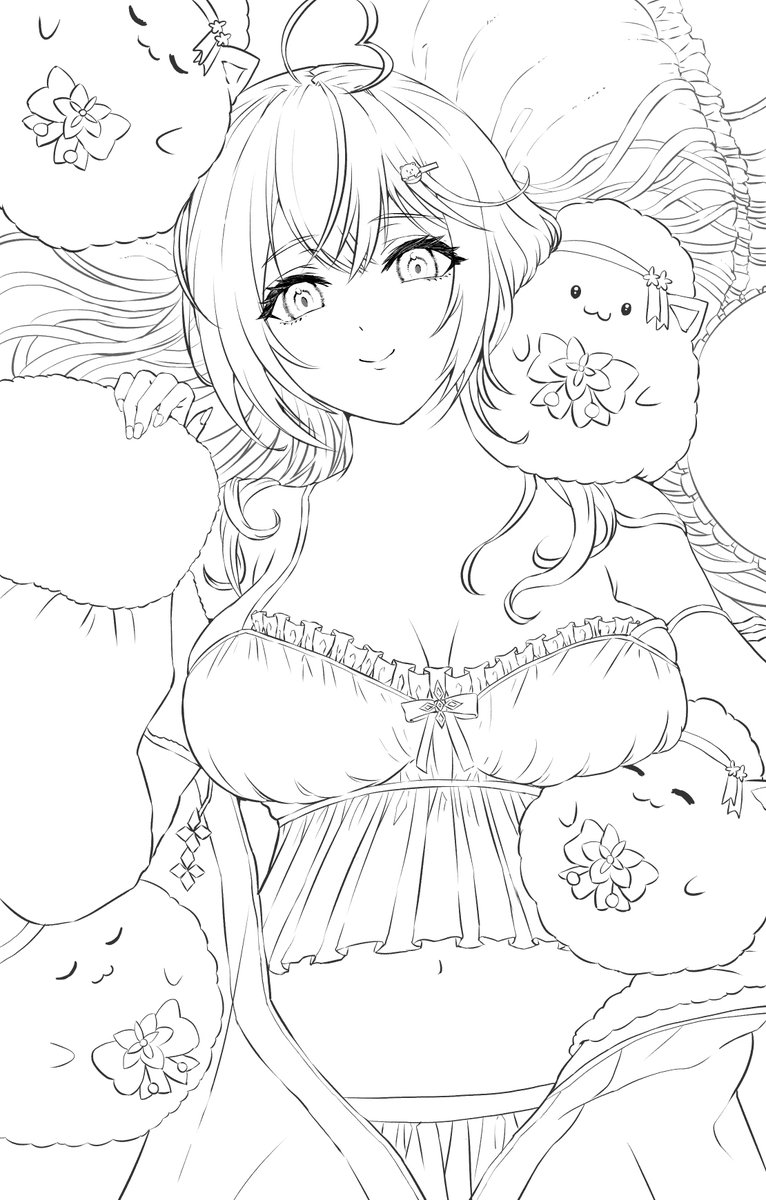 wip☃️❄
2週間ぶりにお絵描き。今回は線画まで。次回いつになるか分かりませんが、絵を描く時間が作れたら着彩していきます💪 