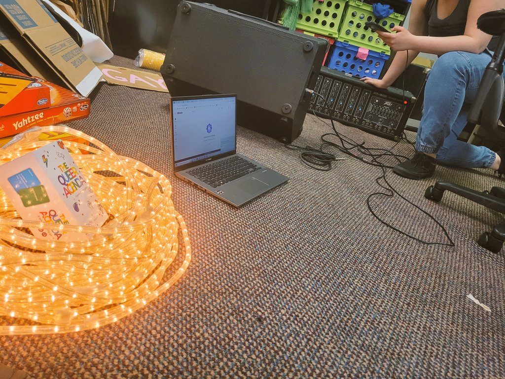 Testing things out for prideprom in the office #thisissiu #siu