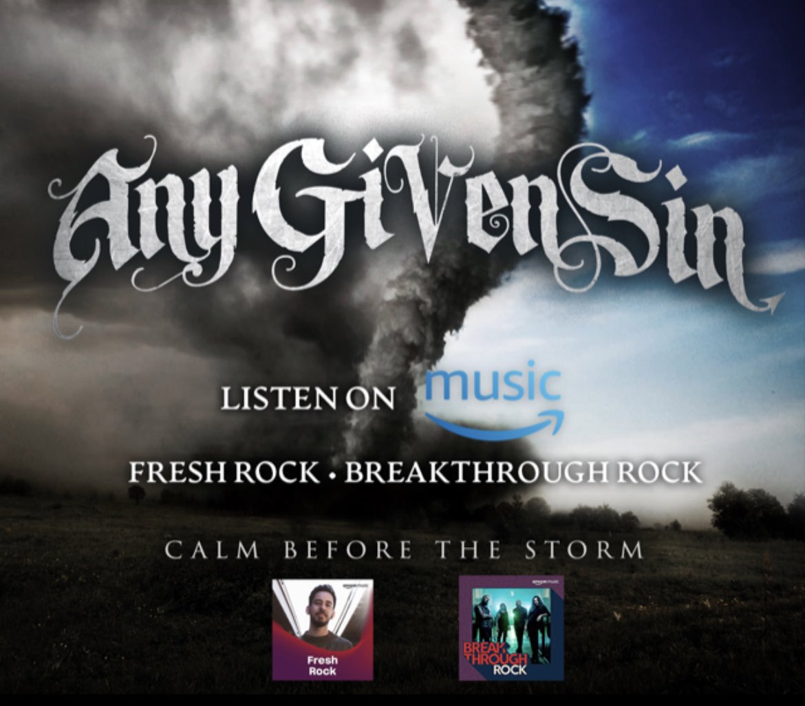 Thank you @amazonmusic for adding “Calm Before The Storm” to the Fresh Rock and Breakthrough Rock playlists #AnyGivenSin #Amazon #Music #Fresh #Rock #Breakthrough #Play #List #Calm #Before #TheStorm #CBTS