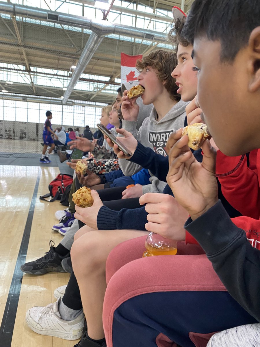 BrieMcComb's tweet photo. ⁦@COBSBread⁩ our ⁦@cityofguelph⁩ ⁦@GuelphKnights⁩ U13 Rep Basketball Team is all enjoying your #scones it’s a delicious post game - post WIN snack!!! #guelphcobsbread #teamsnack #delicious https://t.co/21eT7eFVFT