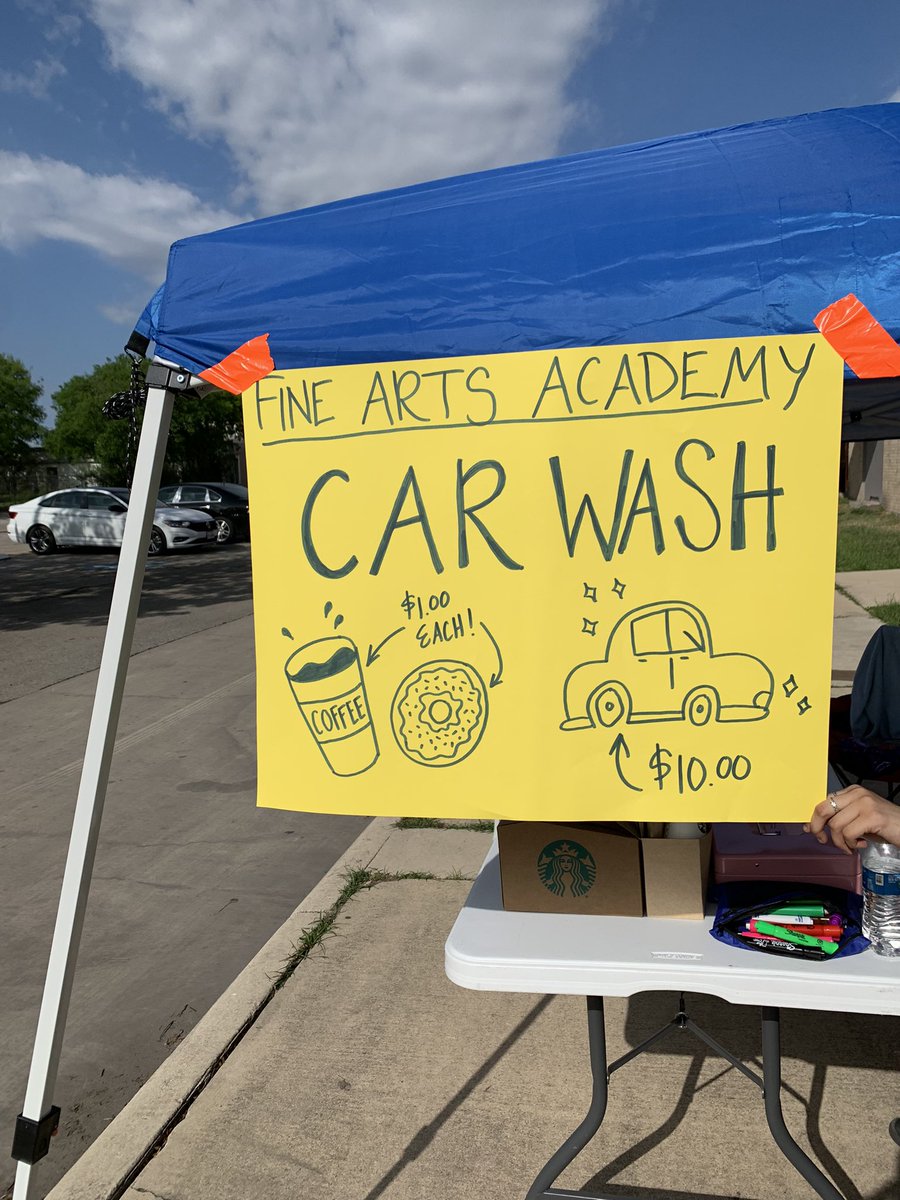 reads4_fun's tweet photo. Dusty car? Stop by @FineArtsEISD today before 1pm for a car wash! Our class of 2023 is raising money for prom, and we would love your help meeting our goal 🧼🚗❤️ Hot coffee and donuts for sale too! ☕️🍩##seniorprom #carwash #edgewoodfineartsacademy #Classof2023 #edgewoodisd https://t.co/BAPuWqb8M3