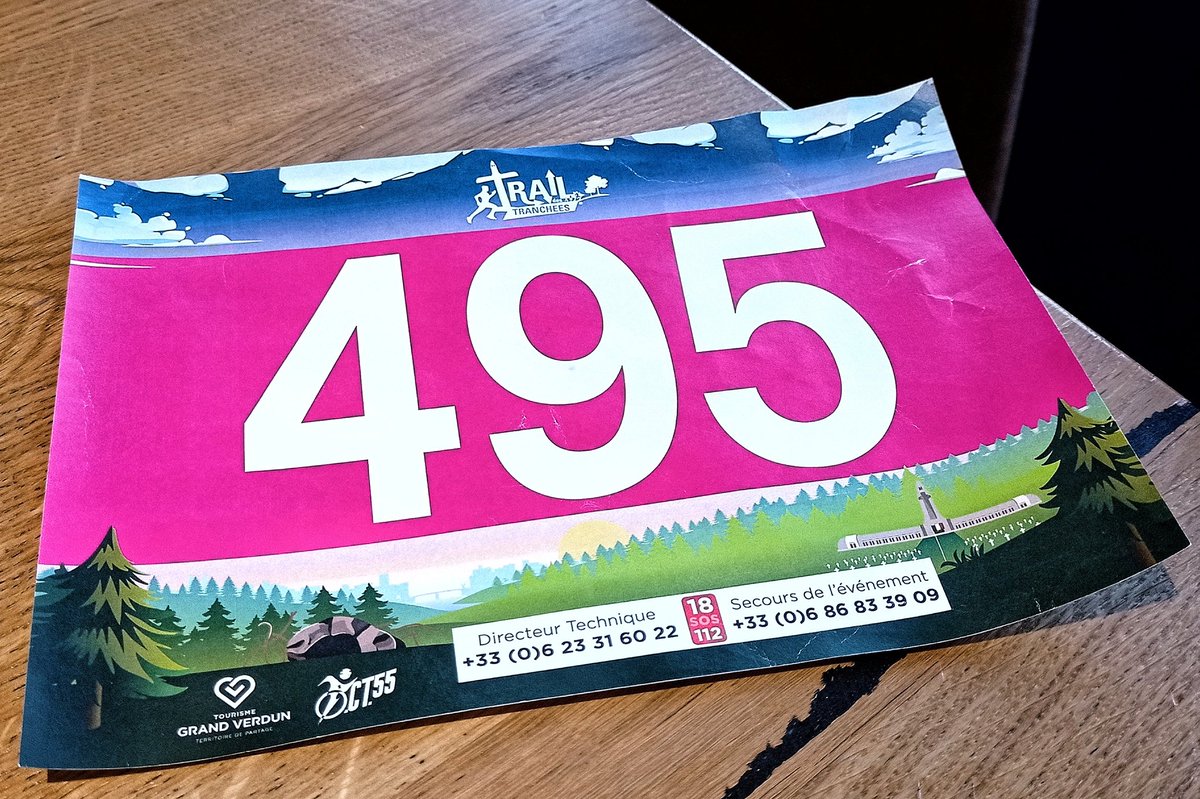 Demain matin, 7h30, départ du Trail des Tranchées.
55km, 1400d+, sur le terrain de la bataille de Verdun, des lieux symboliques, l'ossuaire de Douaumont, le Fort de Vaux, la Tranchée des Baïonnettes...
Pour le souvenir.