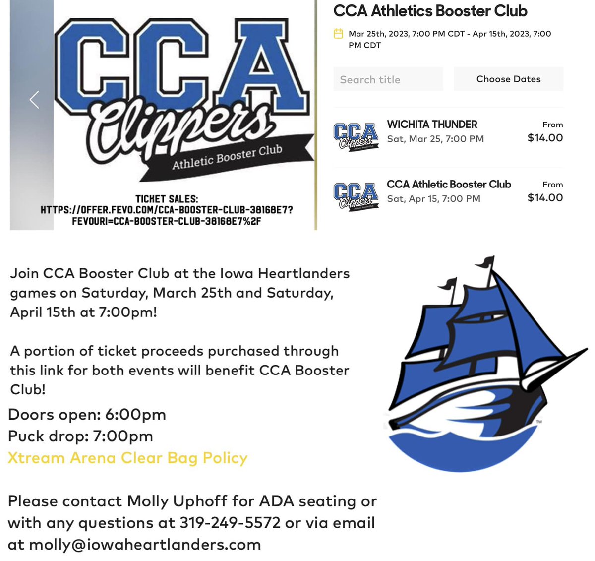 Want something fun to do tonight!!
Get your tickets from the link below!!! 
offer.fevo.com/cca-booster-cl…