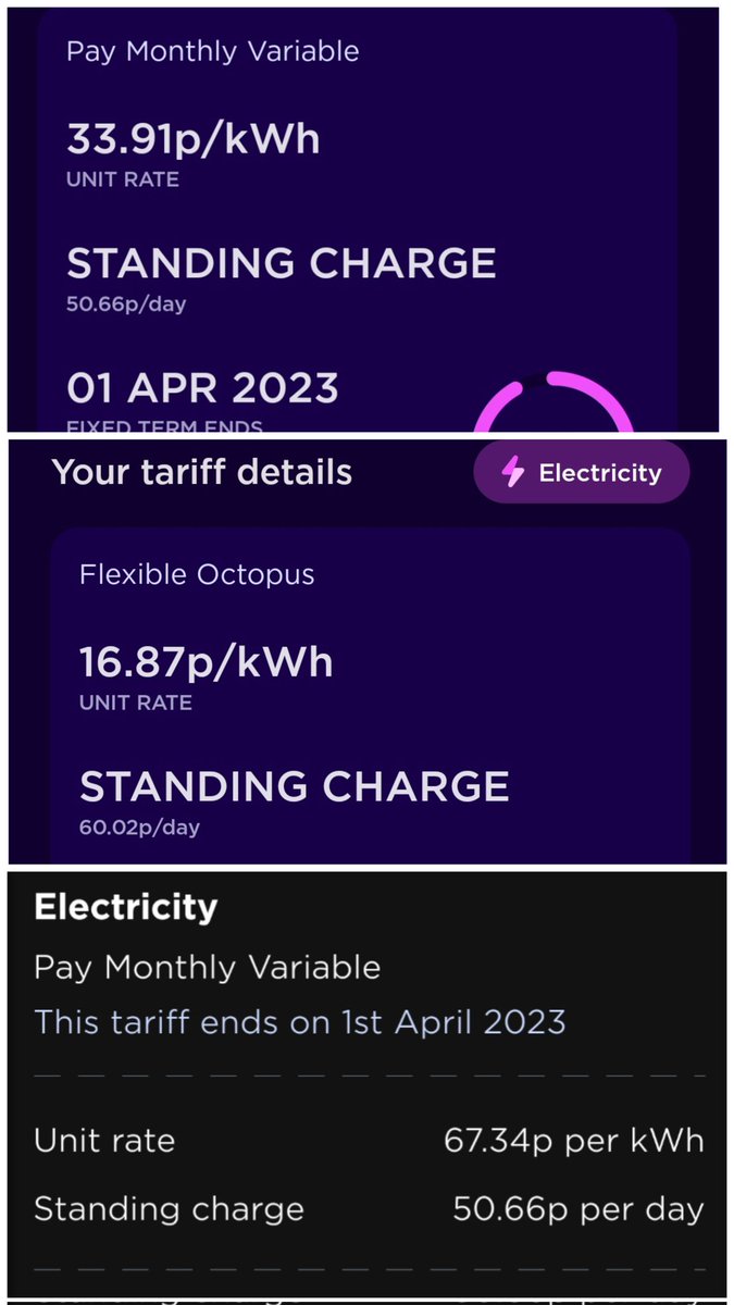 Hey <a href="/OctopusEnergy/">Octopus Energy</a>, why do I have 3 different tarrifs showing in my account? What's my actual tariff? (ex bulb customer)
