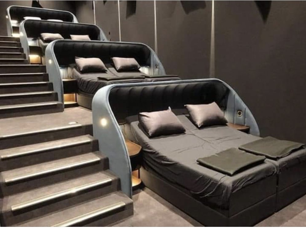jimrosecircus1's tweet photo. In Switzerland, there are movie theaters where you can book a double bed. Would you do it? https://t.co/RNT9ohdbw1