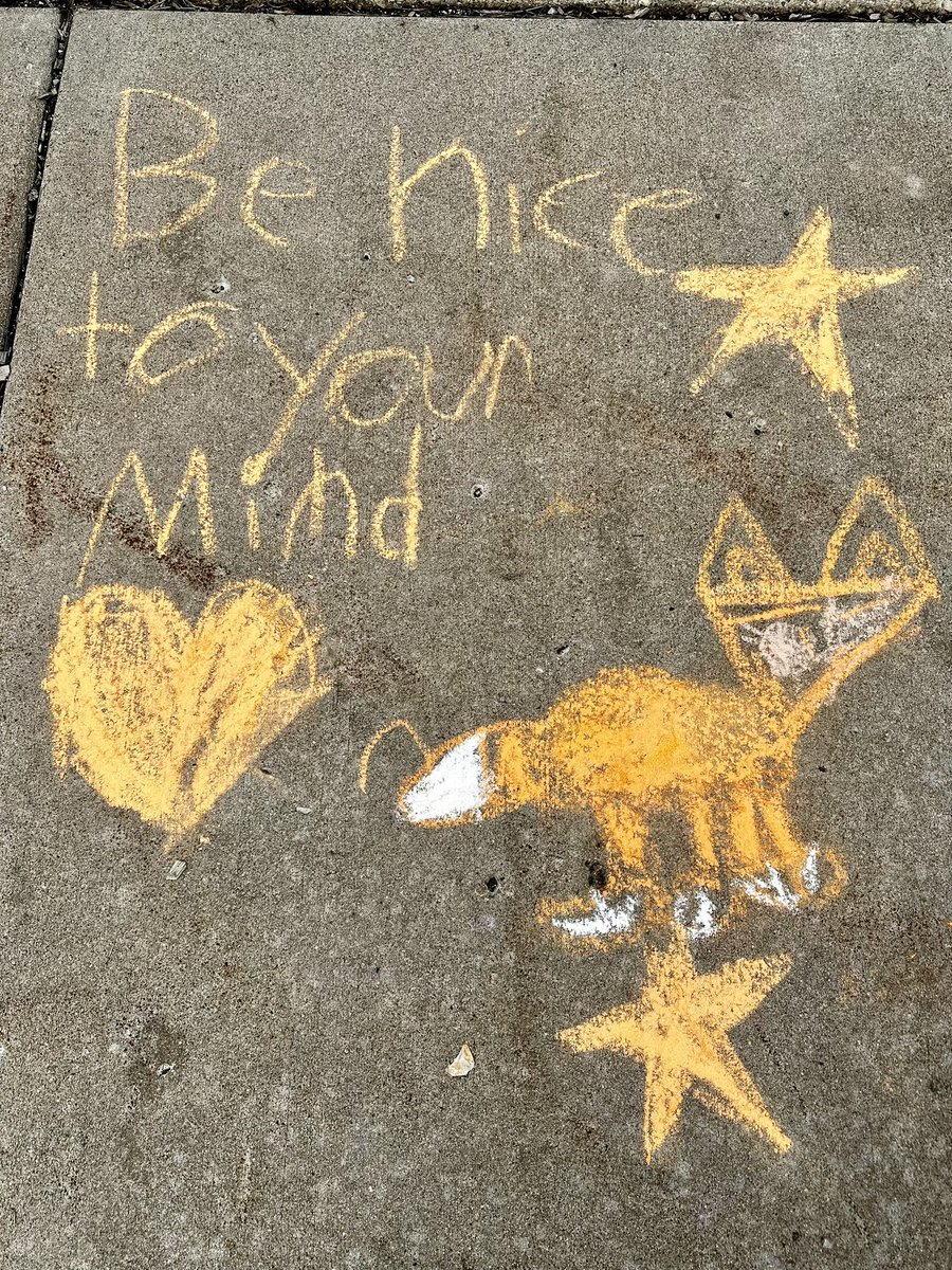 Mindful_Ms_Res's tweet photo. T’was the week b4 spring break &amp; emotions vary, so Mrs. R planned a Mindful March Week to help us stay calm &amp; merry! We had an inspirational chalk art, custom “Be Kind to Your Mind” 🦊 shirts, a Kindness Confetti Wall, &amp; push in yoga lessons in all classes! @115ygs #MoveAsOneD115 https://t.co/pwMJRKknnP