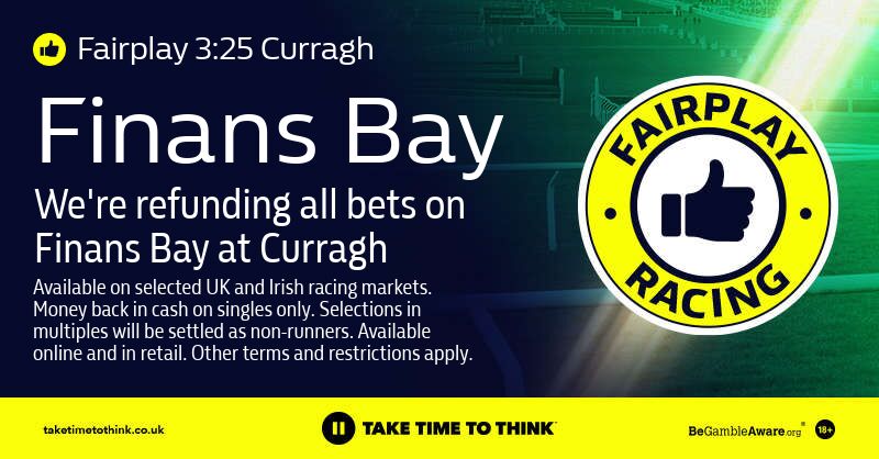 WillHillRacing's tweet photo. π¨ #WHFairPlay π¨
We're refunding bets on Finans Bay at Curragh
π | 3:25 Curragh https://t.co/4jP7l2lOaD
