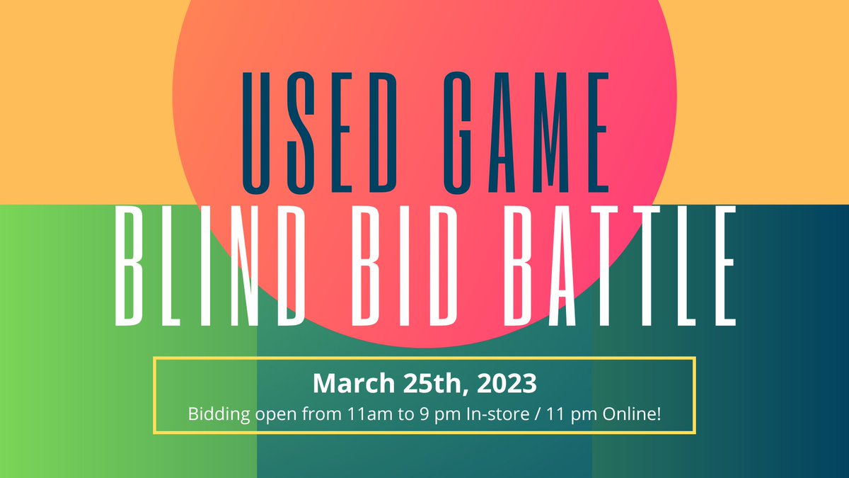 SFGameChest's tweet photo. Here we go!  Bidding for the Blind Bid Battle 2023 begins in FIFTEEN MINUTES! - https://t.co/YkUQ5R4kUZ https://t.co/tGyyFFjnZF