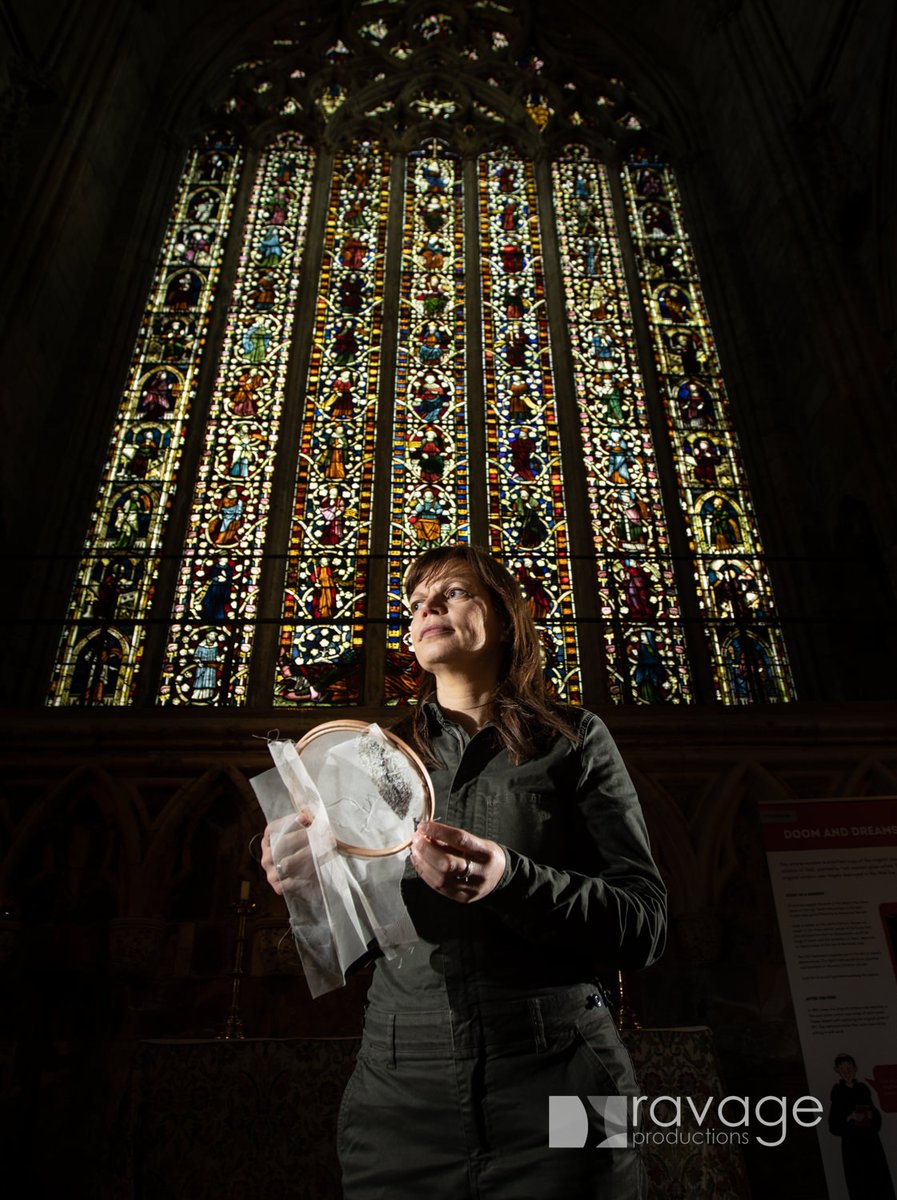 ravagephoto's tweet photo. Artist in residence @SerenaPartridge delivering a workshop at @selby_abbey today as part of @SelbyStories #Selby #art #Embroidery https://t.co/L6m63jxk9X