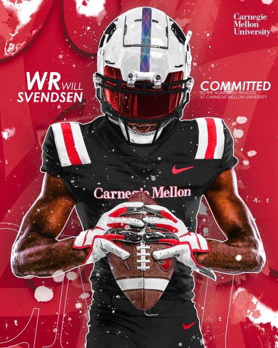 Super excited to announce my commitment to Carnegie Mellon University to play football! Thank you to all my coaches, teammates, and family for making this dream come true! #TartanProud <a href="/CoachRyanLarsen/">Ryan Larsen</a> <a href="/coachfloppy/">Jeff Simmons</a> <a href="/CoachAndyHelms/">Andy Helms</a>