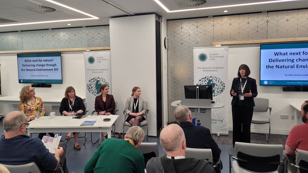 ScotLINK's tweet photo. .@Jo_Pike of @ScotWildlife opens our session on the Natural Environment Bill.

"Biodiversity is in free fall. These few years between now and 2030 are absolutely critical."

#SGPconf https://t.co/kp2PQMwopB