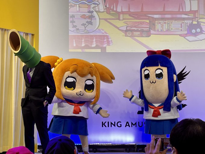 あ、ポプ子とピピ美にも会えました😅#ポプテピピック#PPTP#AnimeJapan#AJ2023 