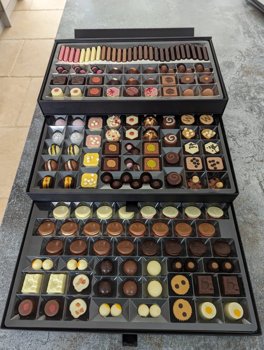 Bought Mrs. S-B this fabulous chocolate box from Hotel Chocolat; she’s impressed. #HubbyPoints