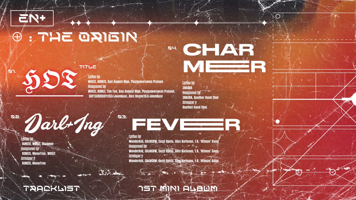 MC_LABELS's tweet image. EN+ (엔문펠스) | 𖥔 Tracklist Poster.📁

The 1st Mini Album
[ ⊕ : 𝐓𝐡𝐞 𝐎𝐫𝐢𝐠𝐢𝐧 ]

🔥 Realease on
⇢ 2023.03.30 6PM (𝗞𝗦𝗧)

#ENMON #엔문 #ENTERNALMOON 
#MCLABELS #FICTIONALKPOP #Y2K

ⓒ ALL RESERVED MOON CULTURE LABELS. INC 2023. FICTIONAL-K