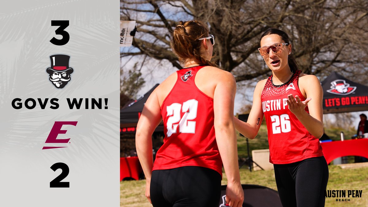 𝓦𝓦𝓦𝓦𝓦𝓦𝓦 🎩🏐🏖️
Powell and McDaniel clinch the win to make it 7⃣- straight Govs' dubs!

#ASUNBVB | #LetsGoPeay