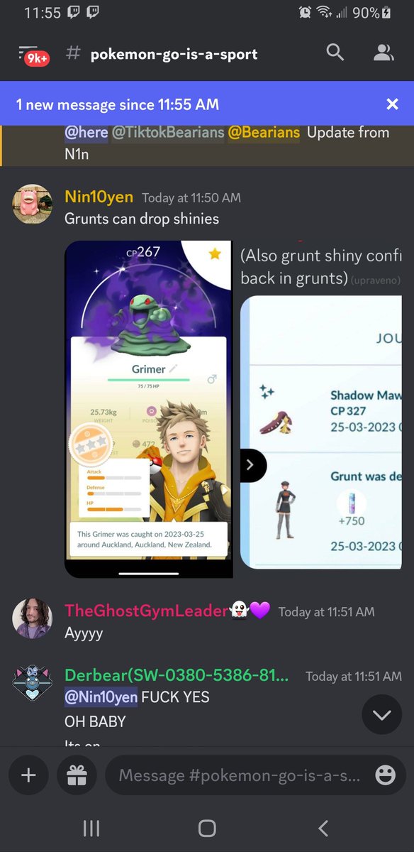 Derbearian's tweet photo. Time for some Go Grunts to drop shinies!
Be live on Tiktok in the next hour!
Sub only mode to prevent racism/trolls.
Happy hunting!
P.s. only Kanto starters and Mawile are dropping till tomorrow at reset.
Good luck!
#Pokemongo #Teamrockettakeover #shinypokemon
@PokemonGoApp https://t.co/yk6SntohGs